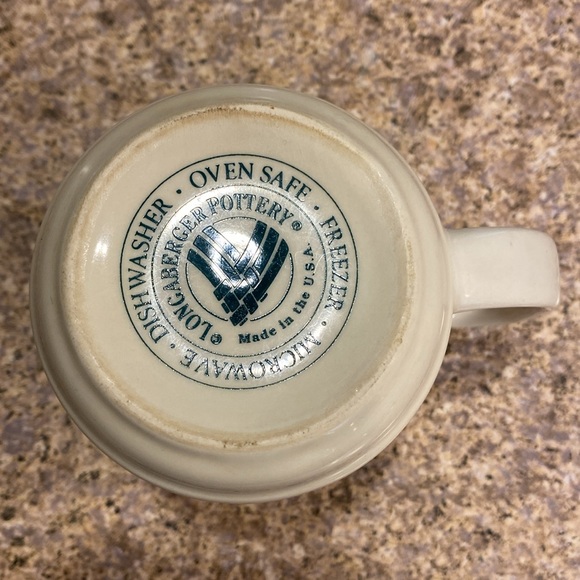 1 Retired Longaberger Ivory Mug Woven Traditions Vitrified Pottery (1 Mug Only) - Picture 10 of 16